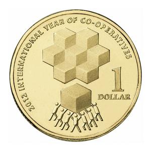 Australia / One Dollar 2012 Year of Co-operatives - reverse photo