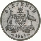 Australia / Sixpence 1961 - reverse photo