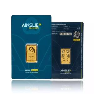 Australia / Gold Five Grams Bar - Ainslie Bullion Diwali - reverse photo