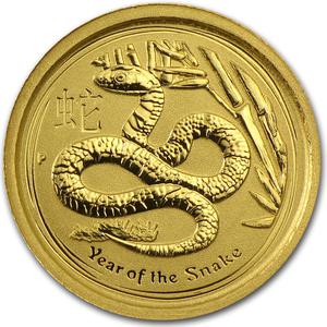 Australia / Gold Twentieth-Ounce 2013 Year of the Snake - reverse photo