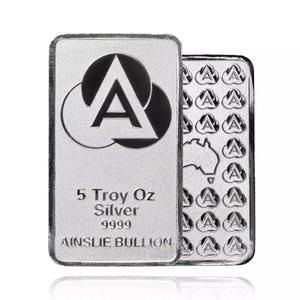 Australia / Silver Five Ounces Bar - Ainslie Bullion - reverse photo