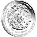 Australia / Silver Five Ounces 2012 Year of the Dragon / Proof - reverse photo