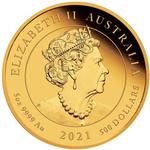 Gold Five Ounces 2021 Mythical Creatures - Unicorn: Photo Mythical Creatures Unicorn 2021 5oz Gold Proof Coin / thumbnail