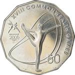 Fifty Cents 2006 XVIII Commonwealth Games - Gymnastics: Photo Coin, Australia, Fifty Cents 2006 XVIII Commonwealth Games -  Gymnastics / thumbnail