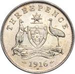 Australia / Threepence 1916 - reverse photo