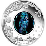 Silver Ounce 2014 Opal - Masked Owl: Photo Coin, Australia, Silver Ounce 2014 Opal - Masked Owl / thumbnail