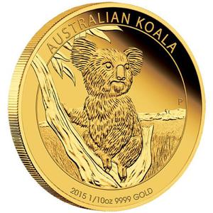 Australia / Gold Tenth-Ounce 2015 Australian Koala - reverse photo