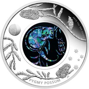 Australia / Silver Ounce 2013 Opal - Pygmy Possum - reverse photo