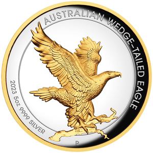 Australia / Silver Five Ounces 2023 Australian Wedge-Tailed Eagle - reverse photo