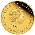 Gold Quarter Ounce 2014 Australian Kangaroo: Photo Coin, Australia, Gold Quarter Ounce 2014 Australian Kangaroo / thumbnail