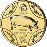 One Dollar 2007 Year of the Pig: Photo Coin, Australia, One Dollar 2007 Year of the Pig / thumbnail