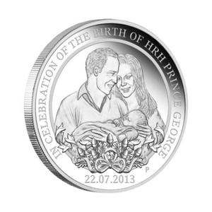 Australia / Silver Ounce 2013 Birth of Prince George - reverse photo