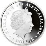 Silver Ounce 2014 Genyornis: Photo Coin, Australia, Megafauna - Genyornis 1 Dollar - 2014 - 1 Oz - Silver / thumbnail