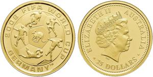 Australia / Gold Quarter Ounce 2006 FIFA World Cup - reverse photo