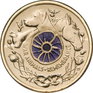 Australia / Two Dollars 2024 War Animals - Remembrance - obverse photo