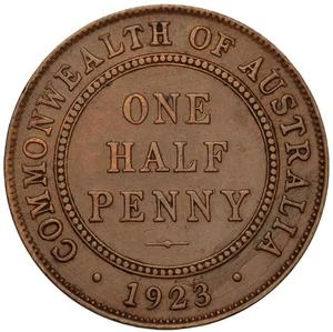 Australia / Halfpenny 1923 - reverse photo