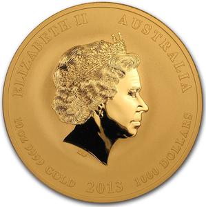 Australia / Gold Ten Ounces 2013 Year of the Snake - obverse photo