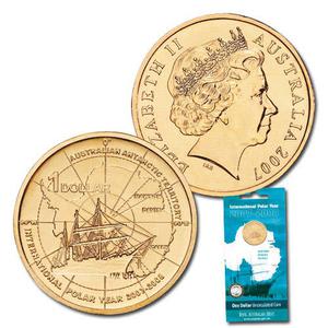 Australia / One Dollar 2007 International Polar Year - reverse photo