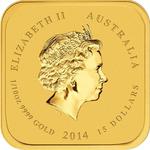 Gold Tenth-Ounce 2014 Year of the Horse - Square: Photo Coin, Australia, Gold Tenth-Ounce 2014 Year of the Horse - Square / thumbnail