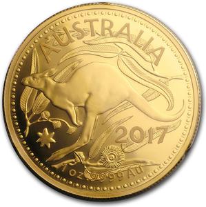 Australia / Gold Ounce 2017 Kangaroo, RAM - reverse photo