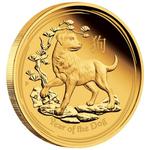 Gold Quarter Ounce 2018 Year of the Dog: Photo Coin, Australia, Gold Quarter Ounce 2018 Year of the Dog / thumbnail