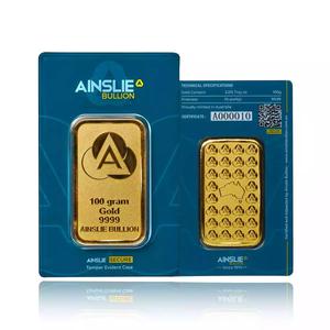 Australia / Gold One Hundred Grams Bar - Ainslie Bullion - reverse photo