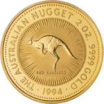 Australia / Gold Two Ounces 1994 Australian Nugget - Red Kangaroo - reverse photo