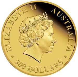 Australia / Gold Five Ounces 2014 Australian Stock Horse - obverse photo