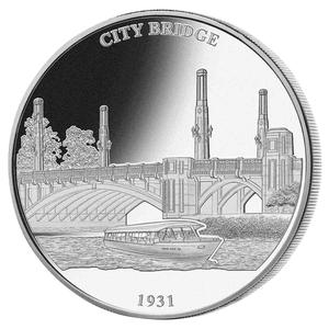 Australia / Medallion - Adelaide City Bridge - reverse photo