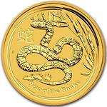 Gold Tenth-Ounce 2013 Year of the Snake: Photo 2013 Australia 1/10 oz Gold Lunar Snake BU (Series II) / thumbnail