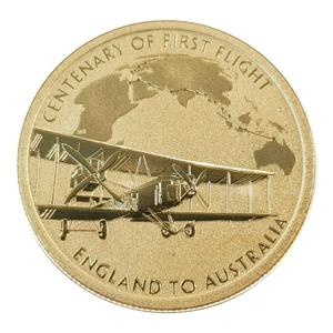Australia / One Dollar 2019 First Flight England to Australia - reverse photo