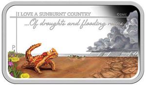 Australia / Silver Ounce 2015 Sunburnt Country - Lizard - reverse photo