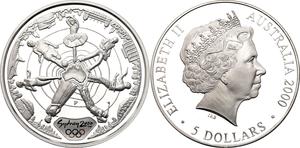 Australia / Silver Ounce 2000 Reaching the World II - obverse photo