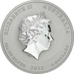 Silver Ounce 2012 Dragon: Photo 2 Dollars - 2012 - Perth - Year of the Dragon / thumbnail