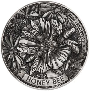 Australia / Silver Two Kilos 2024 Honey Bee - reverse photo
