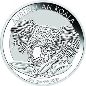 Australia / Silver Ten Ounces 2014 Australian Koala - reverse photo