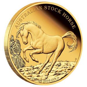 Australia / Gold Five Ounces 2018 Australian Stock Horse - reverse photo