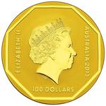 Gold Ounce 2013 Road Sign - Kangaroo: Photo Coin, Australia, Gold Ounce 2013 Road Sign - Kangaroo / thumbnail