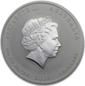 Australia / Silver Two Ounces 2013 Year of the Snake - obverse photo