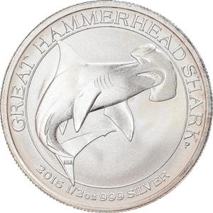 Australia / Silver Half Ounce 2015 Great Hammerhead Shark - reverse photo