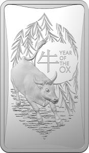 Australia / Silver Half Ounce 2021 Year of the Ox - Ingot - reverse photo