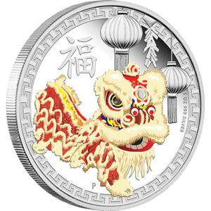 Australia / Silver Ounce 2015 Chinese Lion Dance - obverse photo