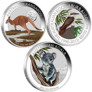 Australia / Silver Half Ounce 2015 Australian Outback - Kangaroo - reverse photo
