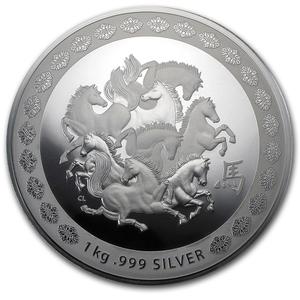 Australia / Silver Kilo 2014 Year of Horse - reverse photo