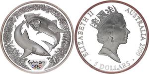 Australia / Silver Ounce 2000 Sydney Olympics - Great White Shark - obverse photo