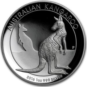 Australia / Silver Ounce 2016 Australian Kangaroo - High Relief - reverse photo