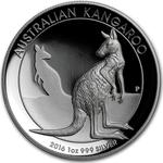 Silver Ounce 2016 Australian Kangaroo - High Relief: Photo 2016 Australia 1 oz Silver Kangaroo Proof (High Relief) / thumbnail