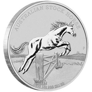 Australia / Silver Ounce 2015 Australian Stock Horse - reverse photo