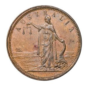 Australia / Martin & Sach Penny Token Extremely Fine - reverse photo
