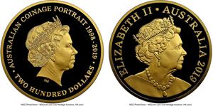 Australia / Gold Two Ounces 2019 Australian Coinage Portrait - reverse photo